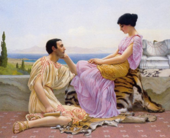 Youth and Time 1901 - John William Godward reproduction oil painting