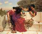 The Old Old Story - John William Godward reproduction oil painting