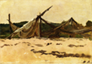 Nets and Sails Drying - Dennis Miller Bunker reproduction oil painting