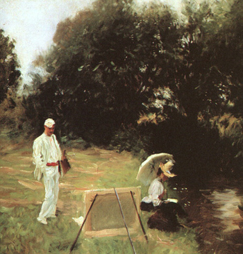 Painting at Calcot - Dennis Miller Bunker reproduction oil painting