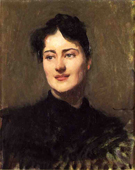 Portrait of a Woman - Dennis Miller Bunker reproduction oil painting