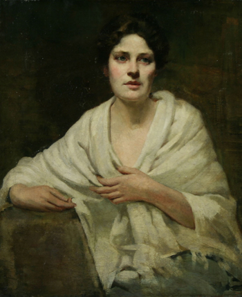 Second Portrait of a Woman - Dennis Miller Bunker reproduction oil painting