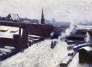 The Station c1886 - Dennis Miller Bunker reproduction oil painting