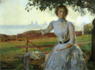 Mrs Ernest Major 1902 - Joseph de Camp reproduction oil painting