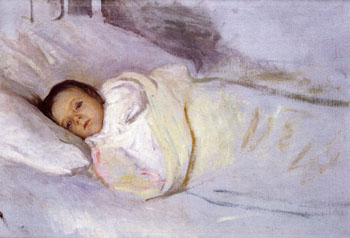 Portrait of the Artists Daughter - Joseph de Camp reproduction oil painting