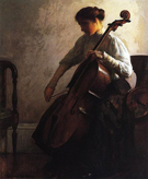 The Cellist 1908 - Joseph de Camp reproduction oil painting