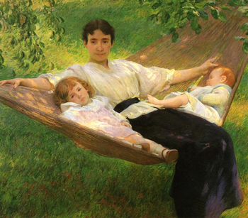 The Hammock - Joseph de Camp reproduction oil painting