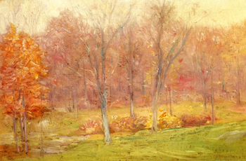 Autumn Rain 1890 - Julian Alden Weir reproduction oil painting