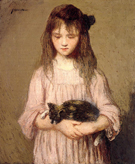 Little Lizzie Lynch - Julian Alden Weir reproduction oil painting