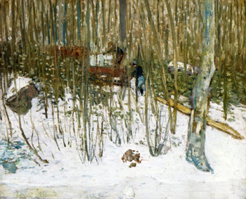 Loading Ice - Julian Alden Weir reproduction oil painting