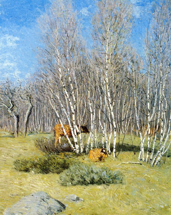 The Birches 1903 - Julian Alden Weir reproduction oil painting