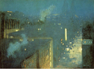 The Bridge Nocturne Aka Nocturne Queensboro Bridge - Julian Alden Weir reproduction oil painting