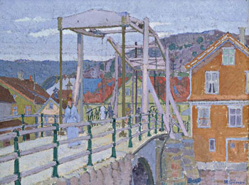 Canal Bridge c1913 - Harold Gilman reproduction oil painting