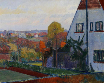 House at Letchworth Hertfordshire B - Harold Gilman reproduction oil painting
