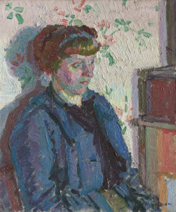 Sylvia Gosse c1913 - Harold Gilman reproduction oil painting