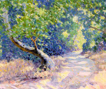 A Sun Dappled Path 1937 - William Henry Clapp reproduction oil painting