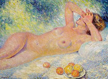 Reclining Nude Vitamin D - William Henry Clapp reproduction oil painting