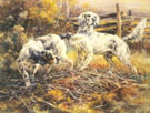 English Setters in the Field - Edmund Henry Osthaus reproduction oil painting