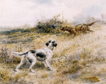 English Setters Pointing - Edmund Henry Osthaus reproduction oil painting