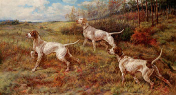 Hunting in the Fall Three Pointers - Edmund Henry Osthaus reproduction oil painting