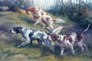 On the Point English Setters and Pointer - Edmund Henry Osthaus reproduction oil painting