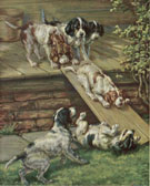 Playfull Puppies - Edmund Henry Osthaus reproduction oil painting