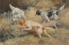 Three Dogs in the Hunt - Edmund Henry Osthaus reproduction oil painting