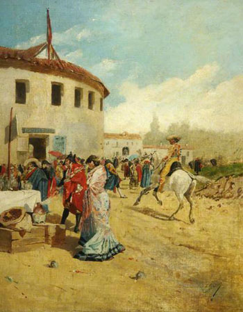 To the Bull Ring - Eugenio Lucas Villamil reproduction oil painting