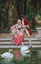 Feeding the Swans - Frederic Soulacroix reproduction oil painting