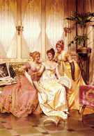 Les Trois Connaisseuses - Frederic Soulacroix reproduction oil painting