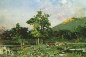 Paesaggio - Gaetano Esposito reproduction oil painting