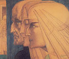 Bezonkenheid Meditatie Vuur 1923 - Jan Toorop reproduction oil painting