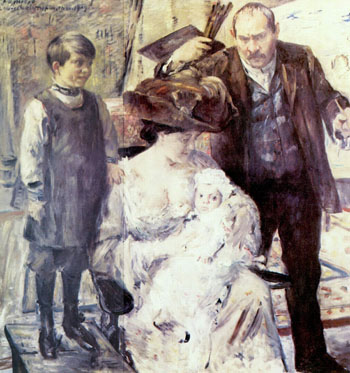Der Kunstler und Seine Familie Familienportrat 1909 - Lovis Corinth reproduction oil painting