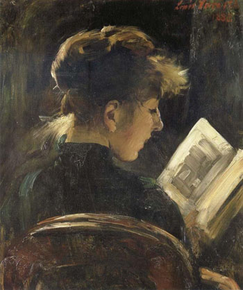 Girl Reading - Lovis Corinth reproduction oil painting