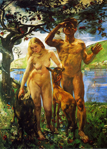 Paradise c1911 - Lovis Corinth reproduction oil painting