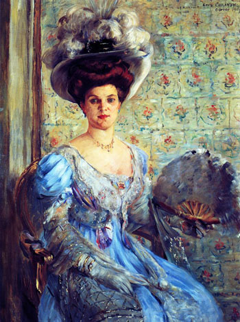 Portrait of Eleonore von Willke Countess Finkh 1907 - Lovis Corinth reproduction oil painting