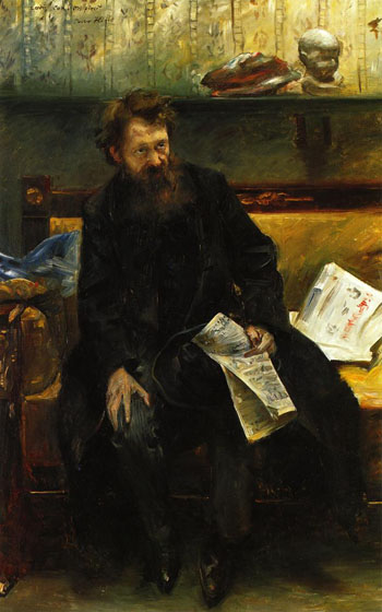 Portrait of the Poet Peter Hille 1902 - Lovis Corinth reproduction oil painting