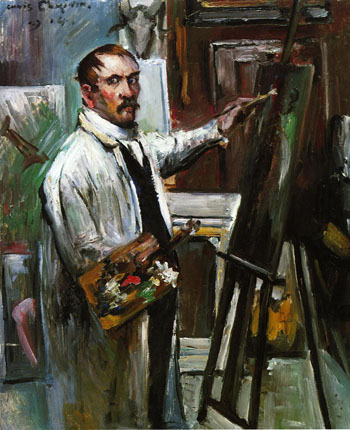 Self Portrait in the Studio - Lovis Corinth reproduction oil painting