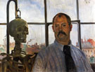 Self Portrait with Skeleton 1896 - Lovis Corinth reproduction oil painting