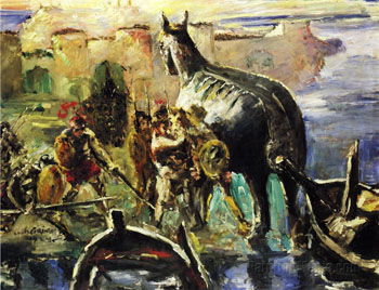 Trojan Horse - Lovis Corinth reproduction oil painting