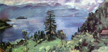 Walchensee Panorama Blick von Der Kanzel - Lovis Corinth reproduction oil painting