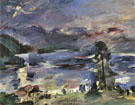 Walchensee with Rising Moon - Lovis Corinth reproduction oil painting