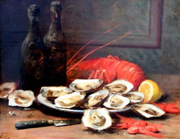 Still Life - Leon Charles Huber reproduction oil painting