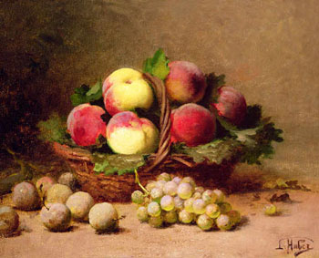 Still Life of Fruit - Leon Charles Huber reproduction oil painting