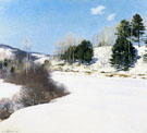 Hush of Winter 1911 - Willard Leroy Metcalfe reproduction oil painting