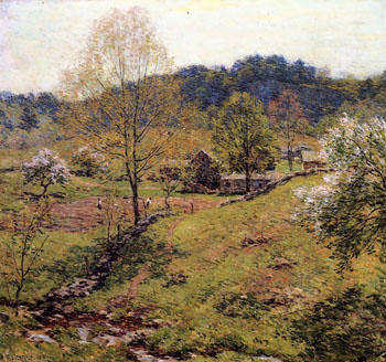 Landscape Maytime - Willard Leroy Metcalfe reproduction oil painting