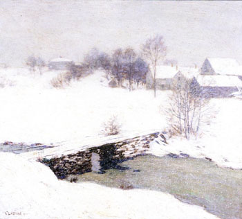 The White Mantle 1906 - Willard Leroy Metcalfe reproduction oil painting