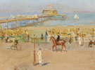 A View of the Pier in Scheveningen - Isaac Israels reproduction oil painting