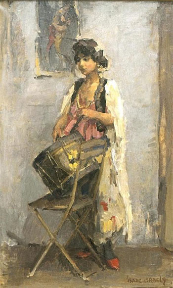 De Trommelslaagster - Isaac Israels reproduction oil painting