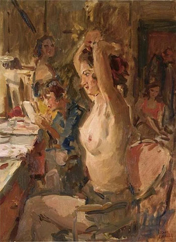 In the Dressing Room of the Scala Theatre the Hague - Isaac Israels reproduction oil painting